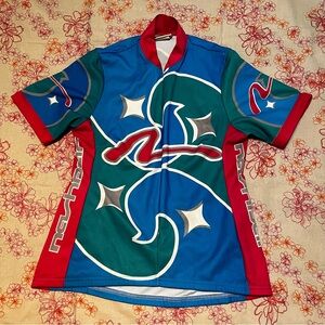 Nashbar Women's Multi-Colored Short Sleeve Polyester Cycling Jersey Medi…